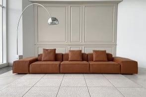 Canapé Extrasoft en cuir marron (Offre Expo) Living Divani - 6 2
