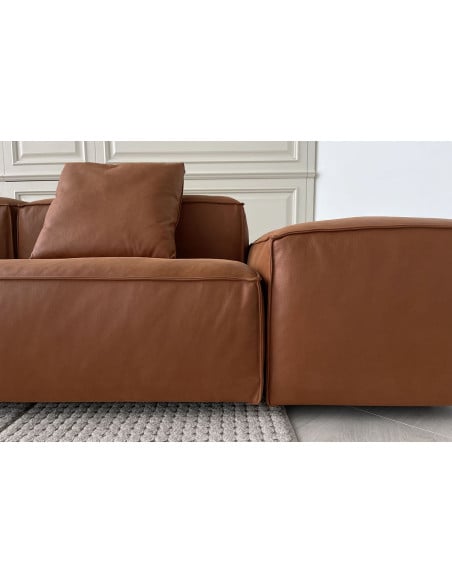Extrasoft Brown Leather Sofa (Expo Offer) Living Divani - 3