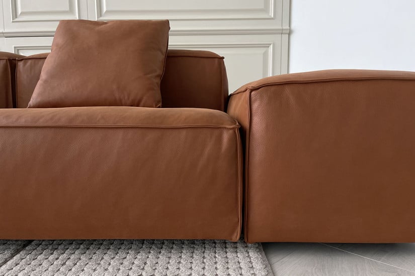 Extrasoft Brown Leather Sofa (Expo Offer) Living Divani - 3