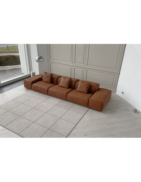 Divano Extrasoft in pelle marrone (Offerta Expo) Living Divani - 4