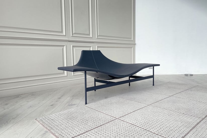 Chaise Longue Terminal 1 in pelle atracite (Offerta Expo) B&B Italia - 3