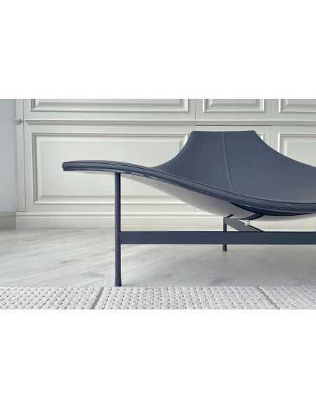 Chaise Longue Terminal 1 in pelle atracite (Offerta Expo) B&B Italia - 5