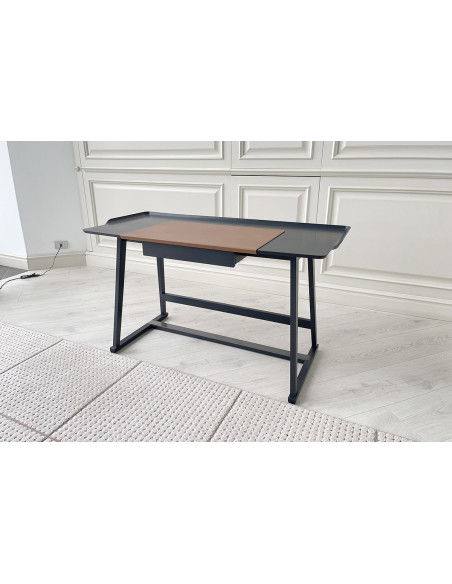 Bureau Recipio en bois laqué noir - 4