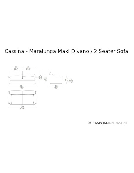 Canapé Maralunga Maxi bleu (Offre Expo) Cassina - 10