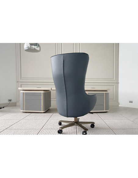 Poltrona Direzionale Genius in pelle blu (Offerta Expo) Giorgetti - 6