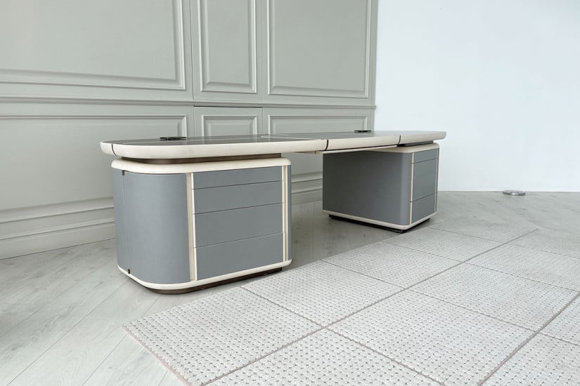 Bureau Tycoon en acajou (Offre Expo) Saba - 2