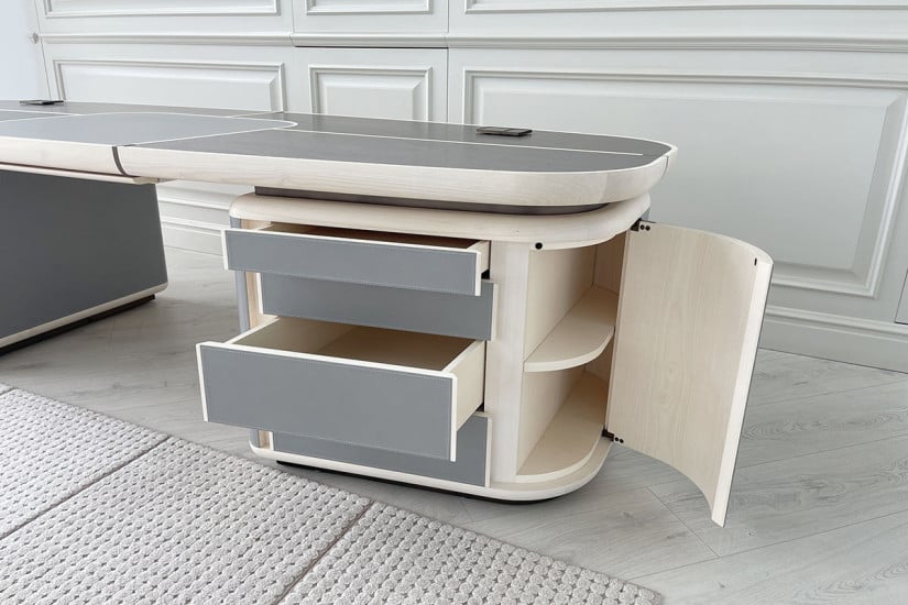Bureau Tycoon en acajou (Offre Expo) Saba - 3