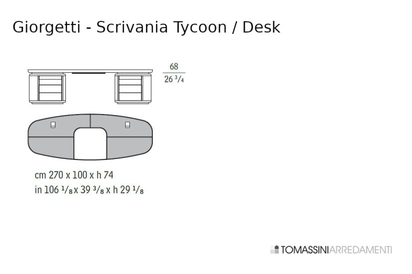 Scrivania Tycoon in mogano (Offerta Expo) Saba - 8