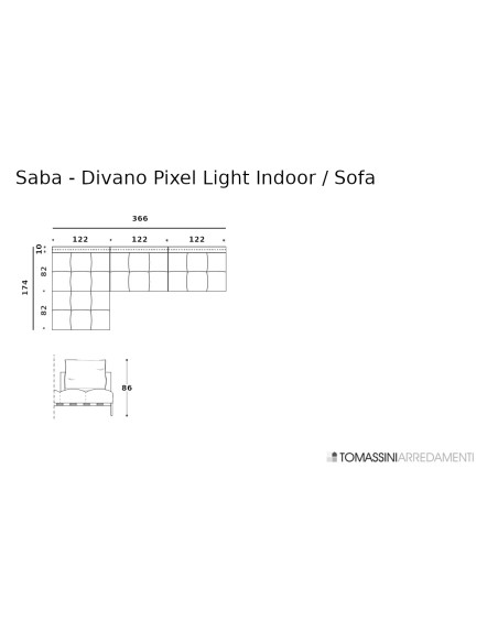 Pixel Light Indoor Grey Sofa (Expo Offer) Saba - 8