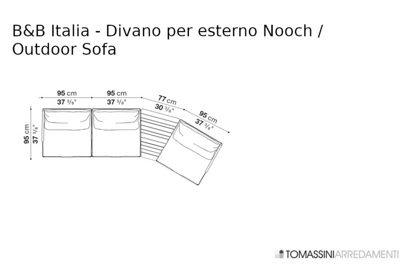 Divano per esterno Nooch (Offerta Expo) B&B Italia Outdoor - 10