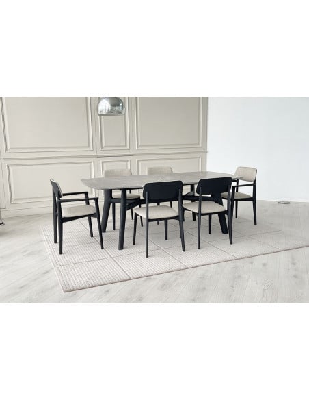 Curve Grey Marble Table (Expo Offer) Poliform - 2