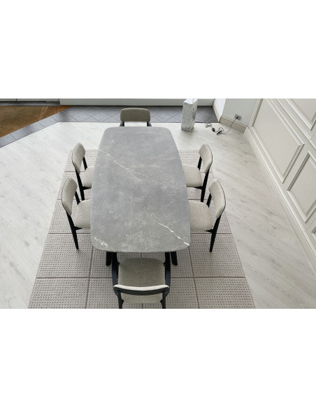 Table Curve en marbre gris (Offre Expo) Poliform - 5