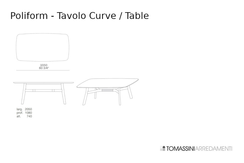 Table Curve en marbre gris (Offre Expo) Poliform - 8