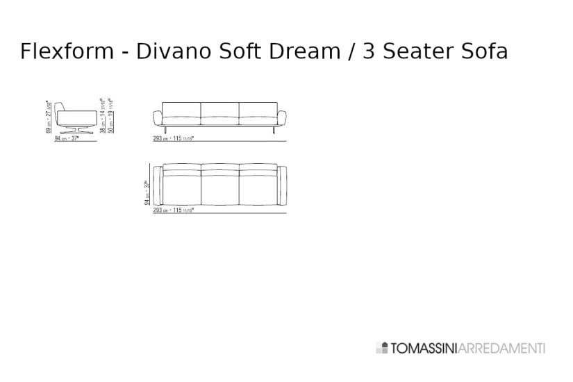 Soft Dream Grey Sofa (Expo Offer) Flexform - 8