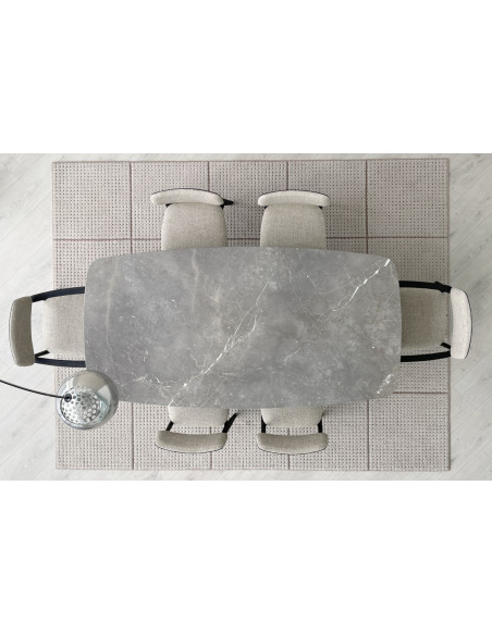 Curve Grey Marble Table (Expo Offer) Poliform - 6