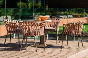 Emma Cross Outdoor Dining Armchair Varaschin - 1 2