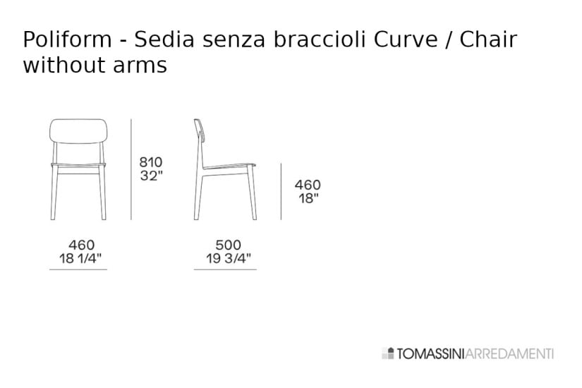Curve Chair without armrests (Expo Offer) Poliform - 8