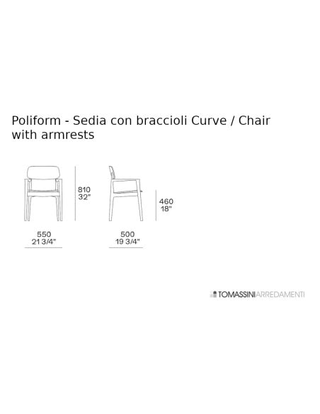 Chaise Curve avec accoudoirs (Offre Expo) Poliform - 8