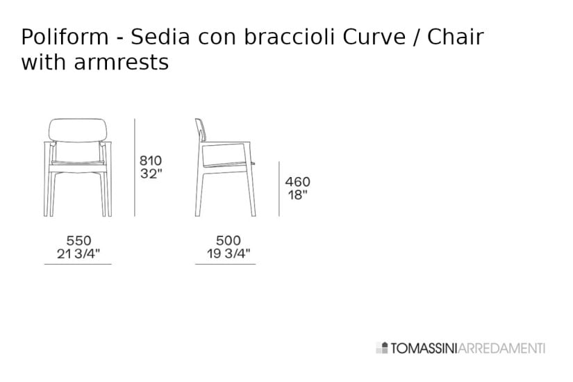 Curve Chair with Armrests (Expo Offer) Poliform - 8