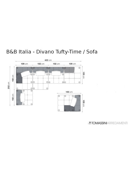 Tufty-Time Fabric Sofa (Expo Offer) B&B Italia - 8