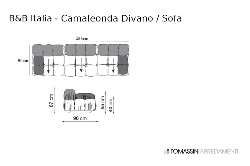 Canapé Camaleonda en tissu blanc (Offre Expo) B&B Italia - 7
