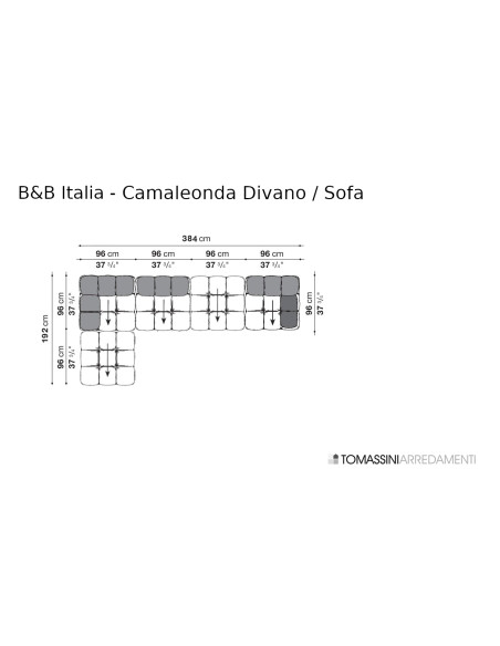 Camaleonda Green Fabric Sofa (Expo Offer) B&B Italia - 8