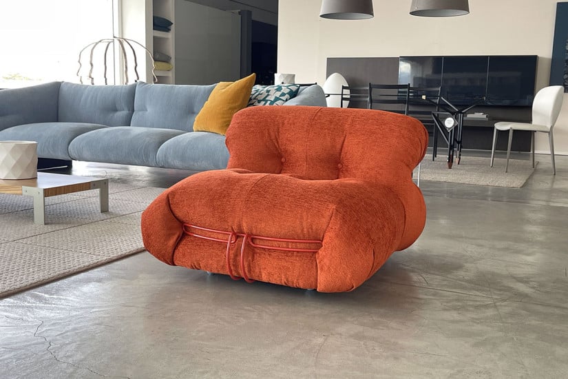 Fauteuil Soriana couleur rouille (Offre Expo) - 3