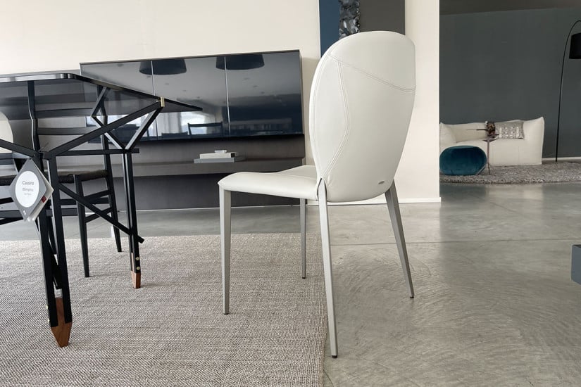 Nancy Grey Leather Chair Cattelan Italia - 5