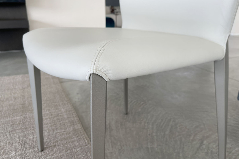 Nancy Grey Leather Chair Cattelan Italia - 7