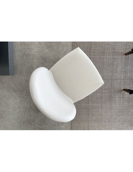 Chaise Nancy en cuir gris Cattelan Italia - 8