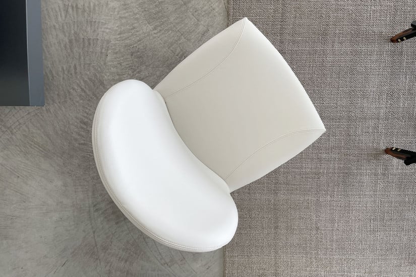 Sedia Nancy in pelle grigia Cattelan Italia - 8