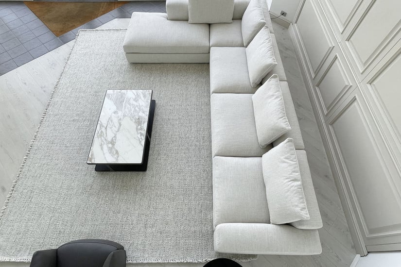 Canapé Dune en tissu blanc (Offre Expo) Poliform - 5