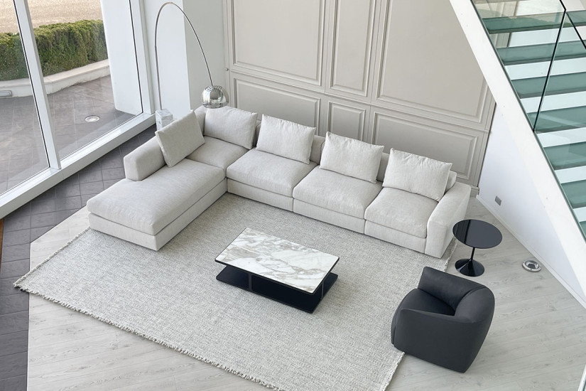 Dune White Fabric Sofa (Expo Offer) Poliform - 3