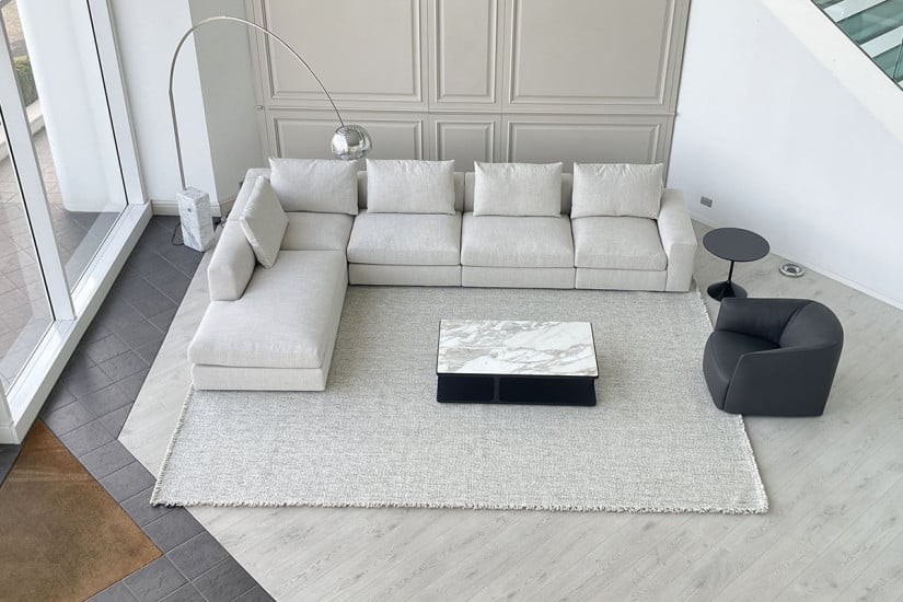 Dune White Fabric Sofa (Expo Offer) Poliform - 4