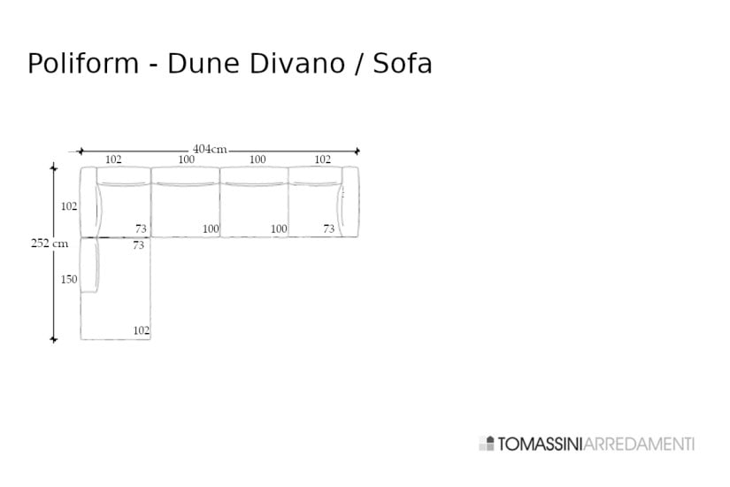 Canapé Dune en tissu blanc (Offre Expo) Poliform - 8