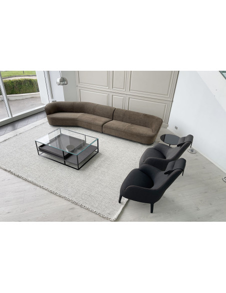 Lilum Brown Fabric Sofa (Expo Offer) Maxalto - 6