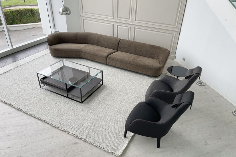 Lilum Brown Fabric Sofa (Expo Offer) Maxalto - 6
