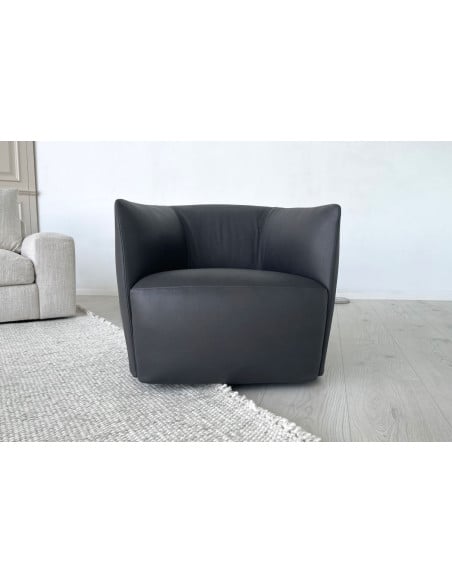 Poltrona Santa Monica in pelle antracite (Offerta Expo) Poliform - 1
