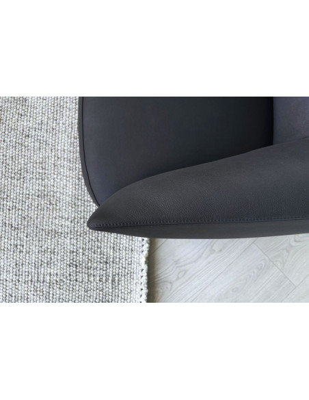 Fauteuil Santa Monica en cuir anthracite (Offre Expo) Poliform - 4