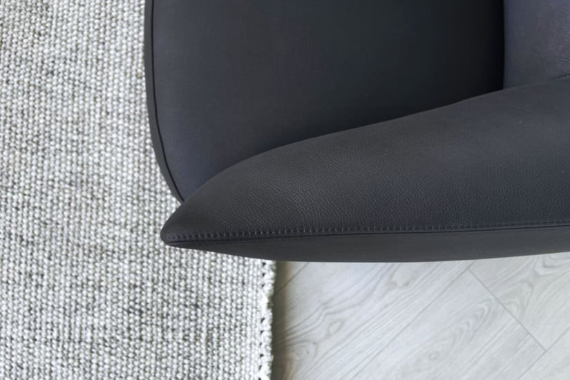 Fauteuil Santa Monica en cuir anthracite (Offre Expo) Poliform - 4