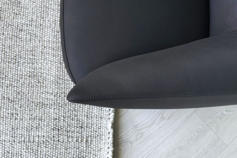 Poltrona Santa Monica in pelle antracite (Offerta Expo) Poliform - 4