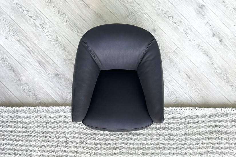 Fauteuil Santa Monica en cuir anthracite (Offre Expo) Poliform - 5