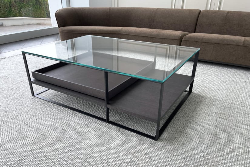 Lithos Oak and Glass Small Table (Expo Offer) Maxalto - 2