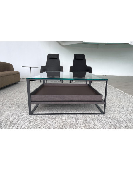 Lithos Oak and Glass Small Table (Expo Offer) Maxalto - 4