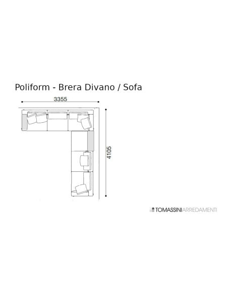 Divano Brera tortora (Offerta Expo)  - 9