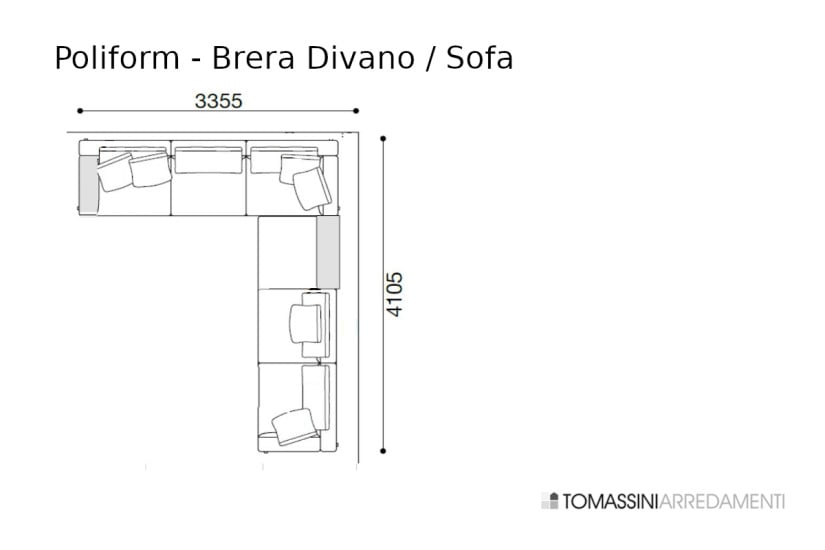 Canapé Brera taupe (Offre Expo) - 9