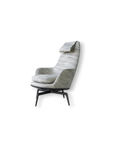 Fauteuil Caratos en tissu noir et blanc (Offre Expo) - 8