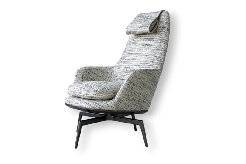 Fauteuil Caratos en tissu noir et blanc (Offre Expo) - 8