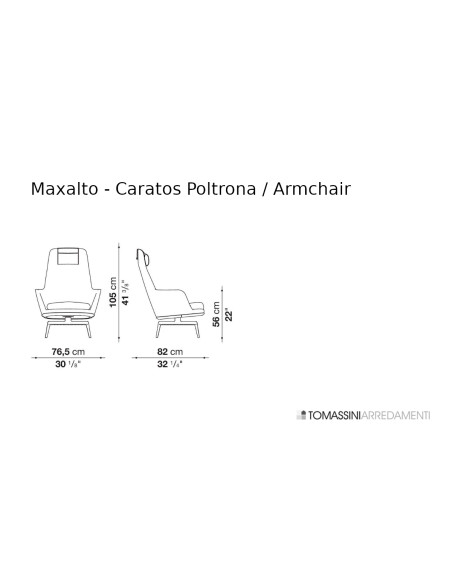 Poltrona Caratos in tessuto bianco e nero (Offerta Expo)  - 9
