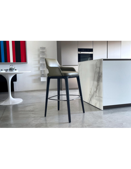 Sgabello Sophie Light en cuir vert (Offre Expo) Poliform - 2